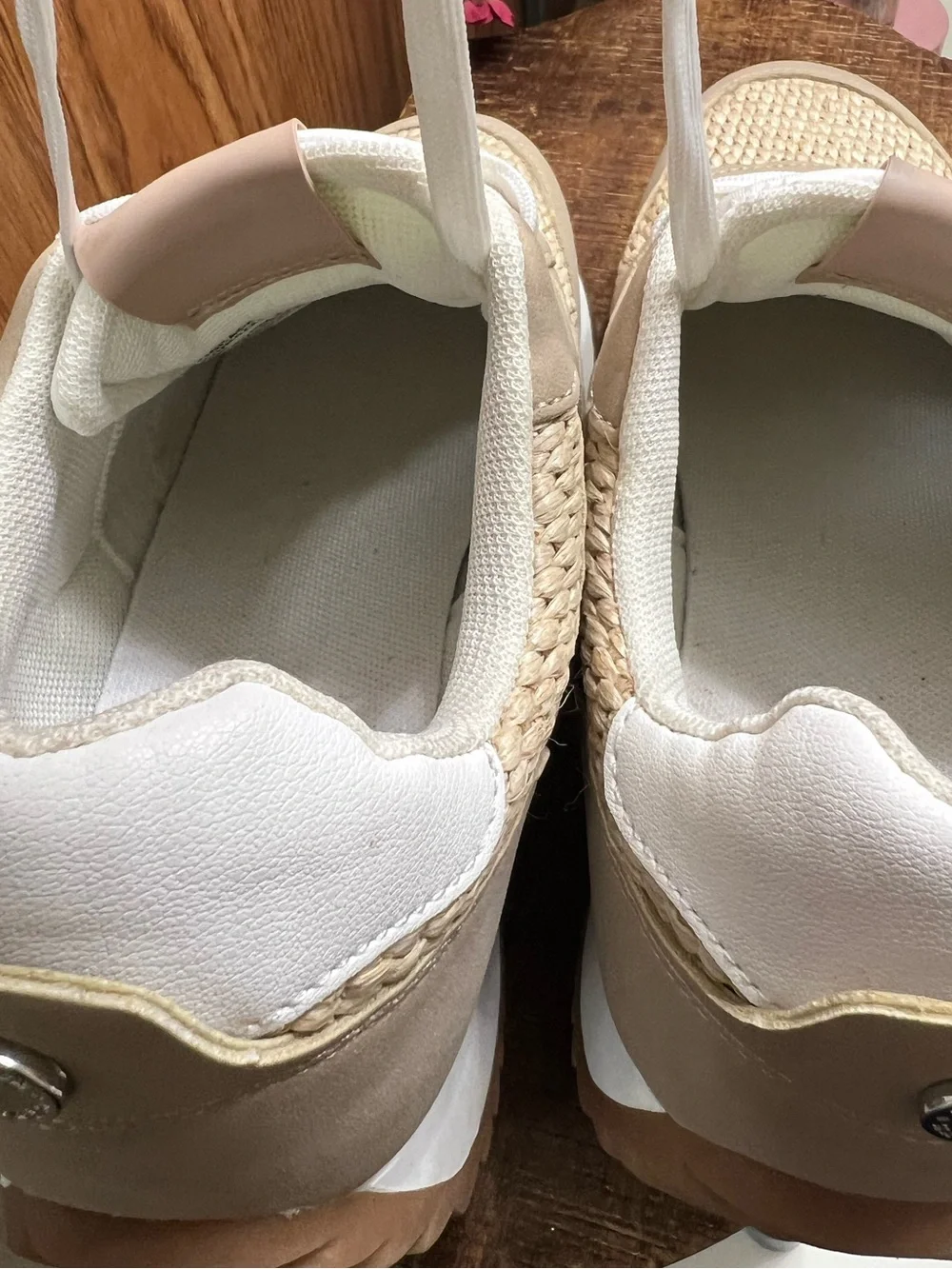 Steve Madden Kinkade Raffia Sneakers Woven Platform Casual Summer Shoes Size 9